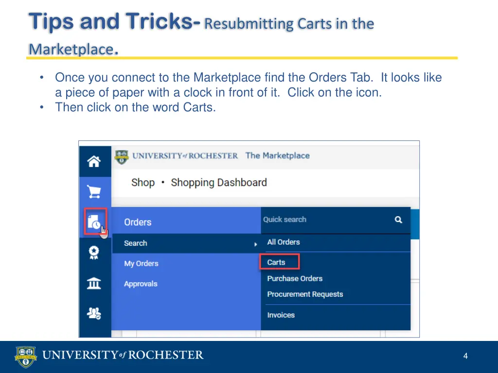 tips and tricks resubmitting carts 2