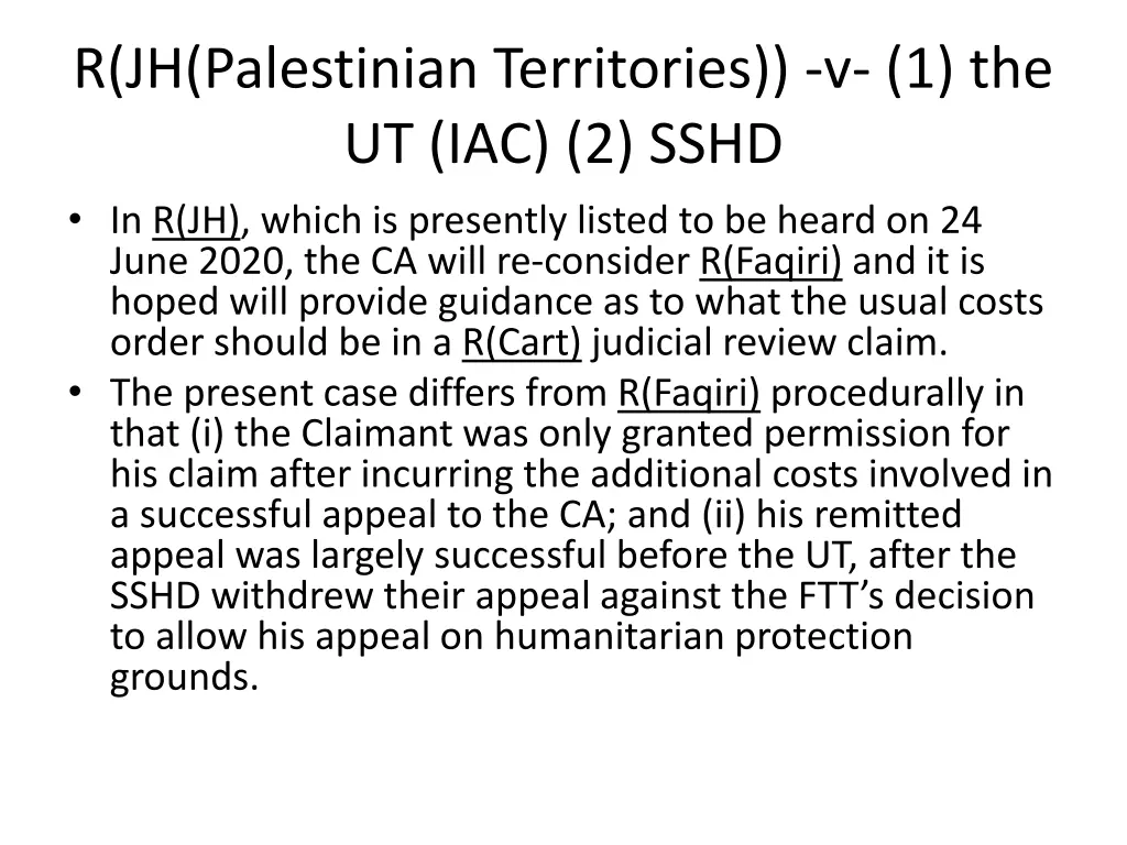 r jh palestinian territories