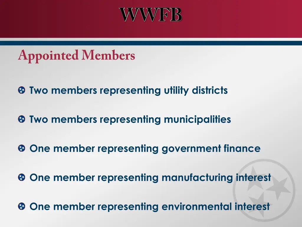 two members representing utility districts