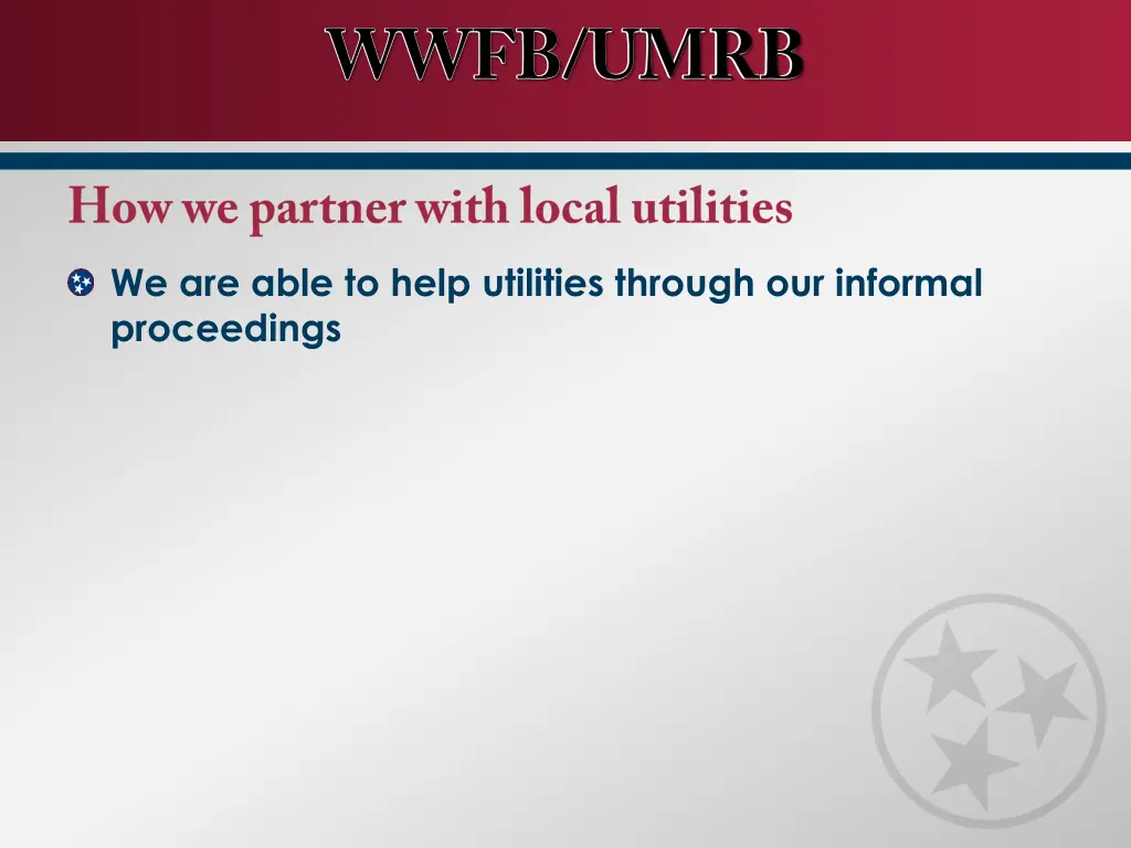 we are able to help utilities through