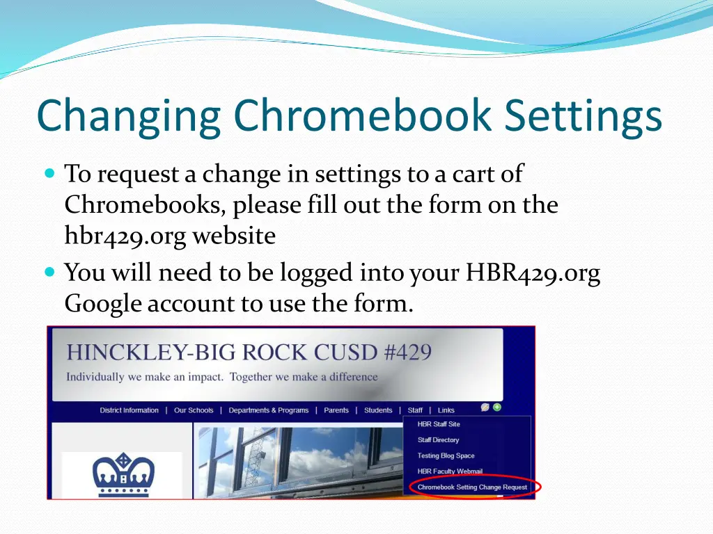 changing chromebook settings