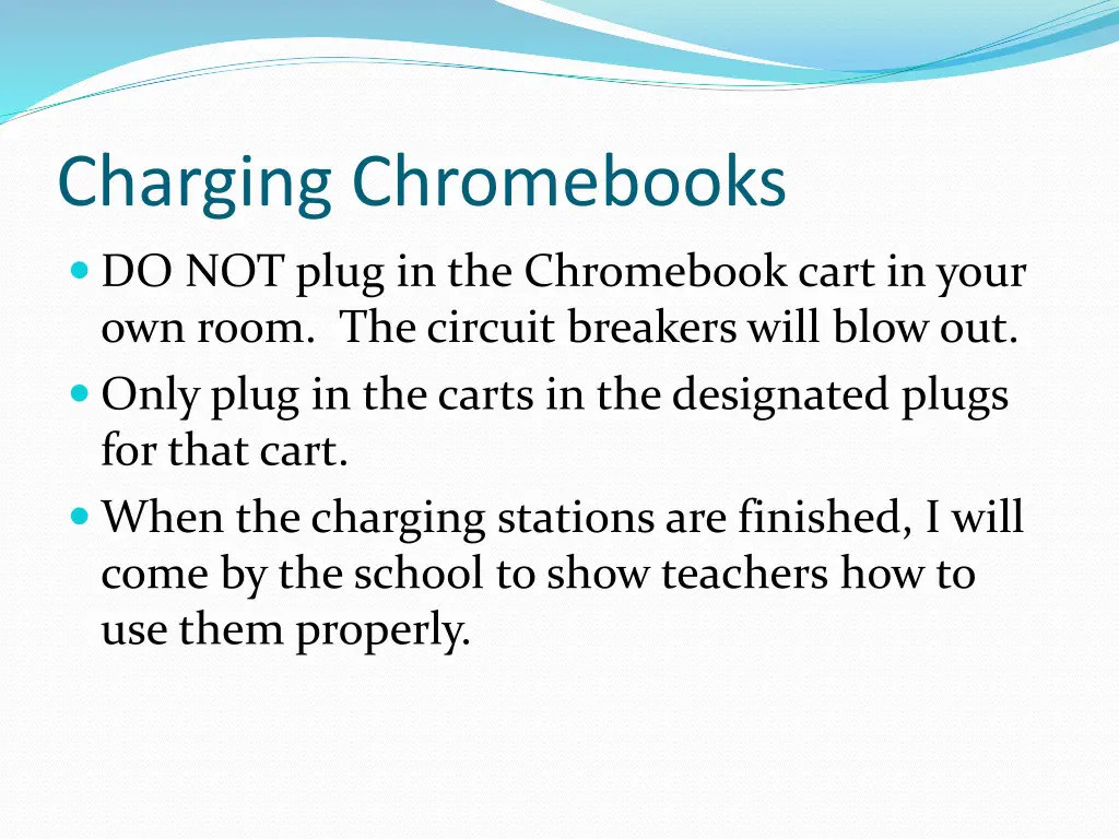 charging chromebooks