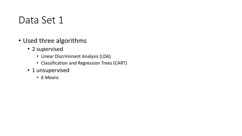 data set 1