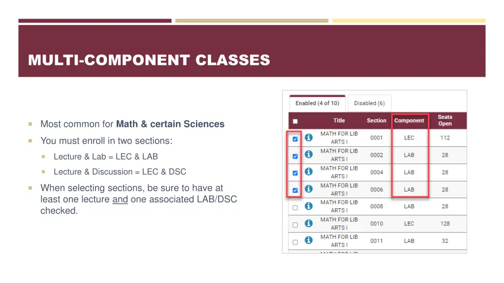 multi component classes