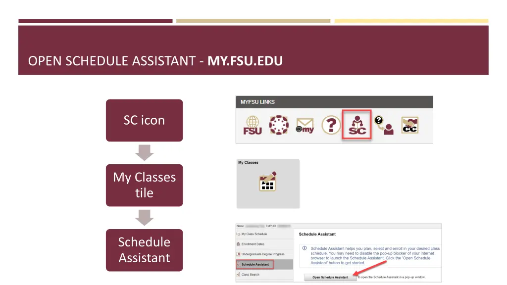 open schedule assistant my fsu edu