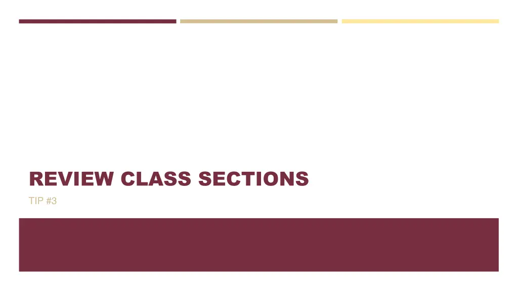 review class sections tip 3