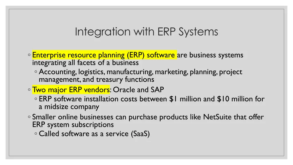 integration with erp systems