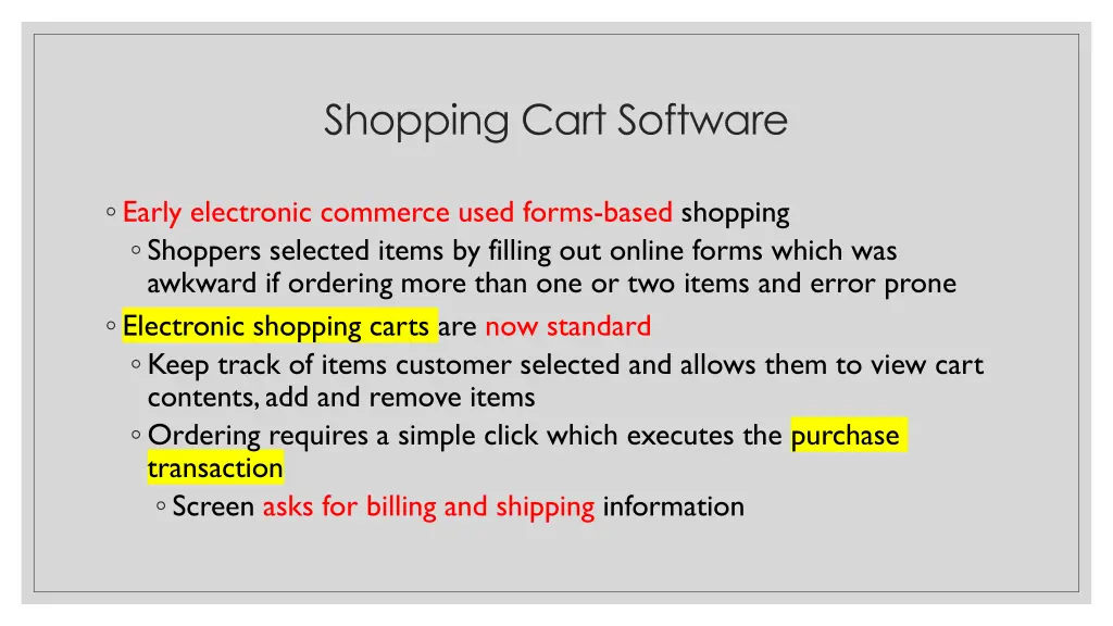 shopping cart software