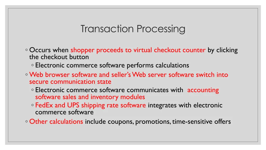 transaction processing