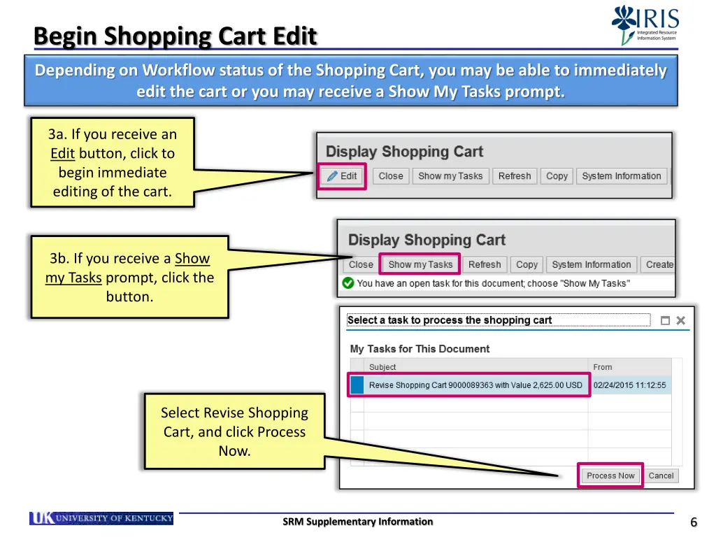 begin shopping cart edit 1