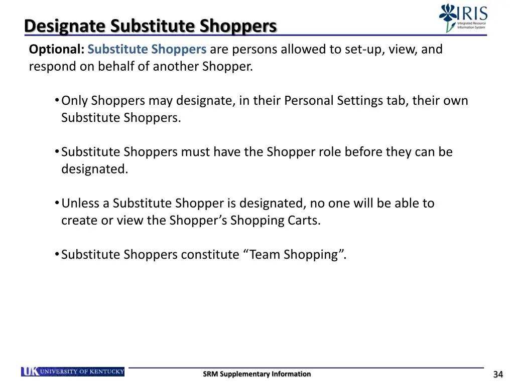 designate substitute shoppers optional substitute