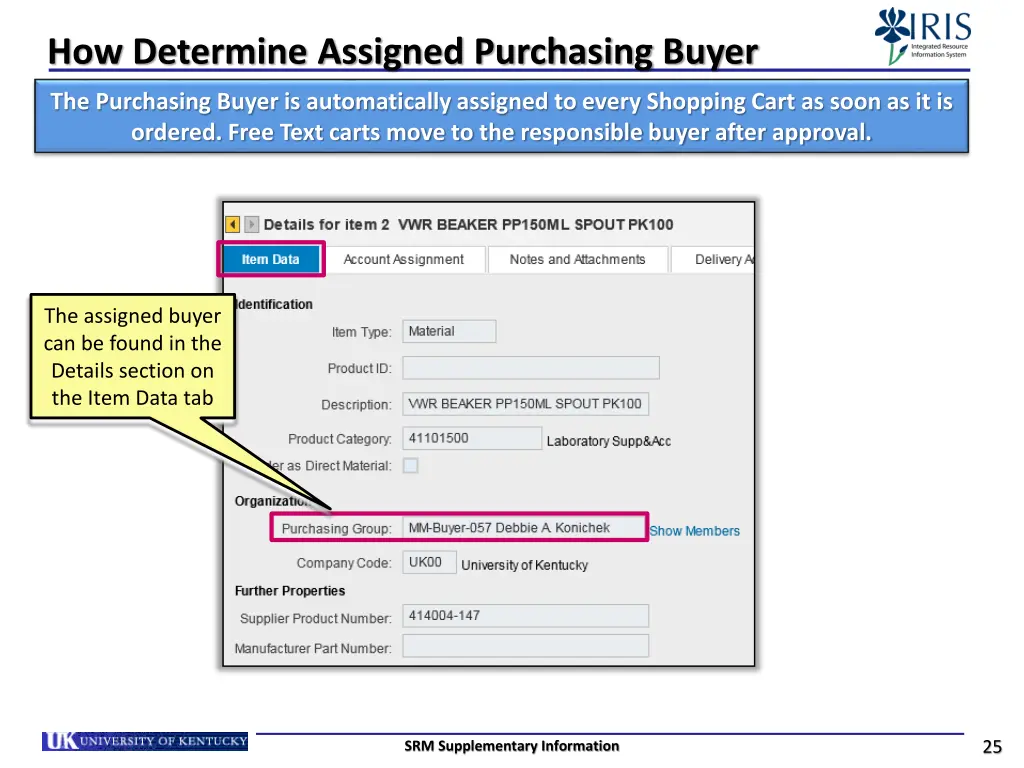 how determine assigned purchasing buyer