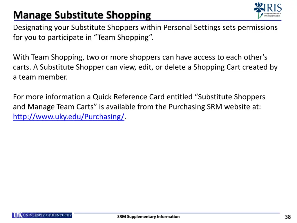 manage substitute shopping designating your