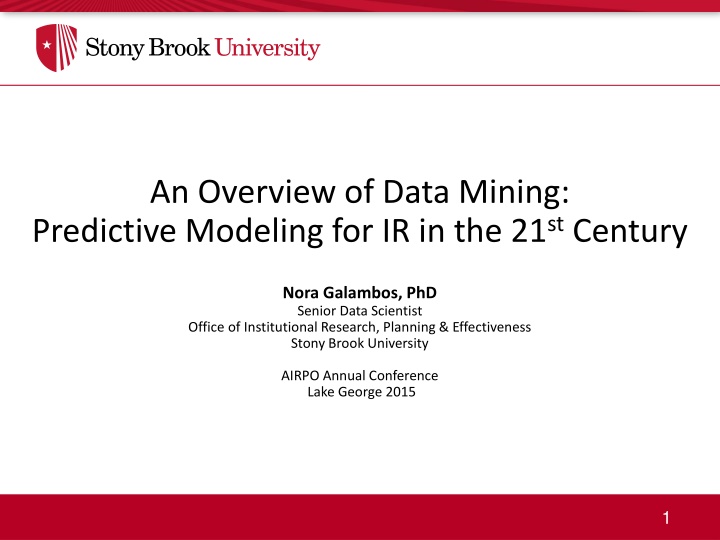 an overview of data mining predictive modeling