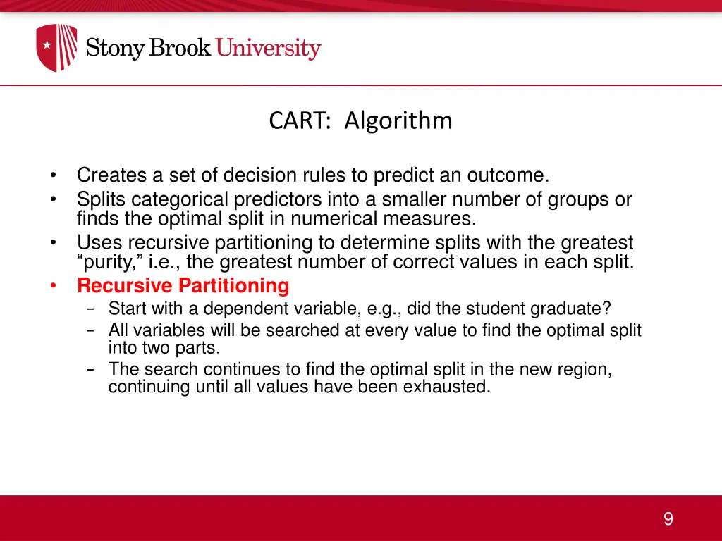 cart algorithm