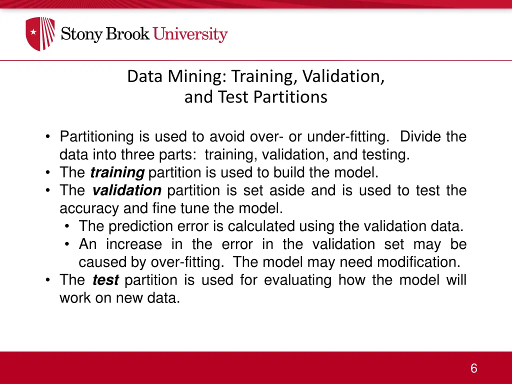 data mining training validation and test 1