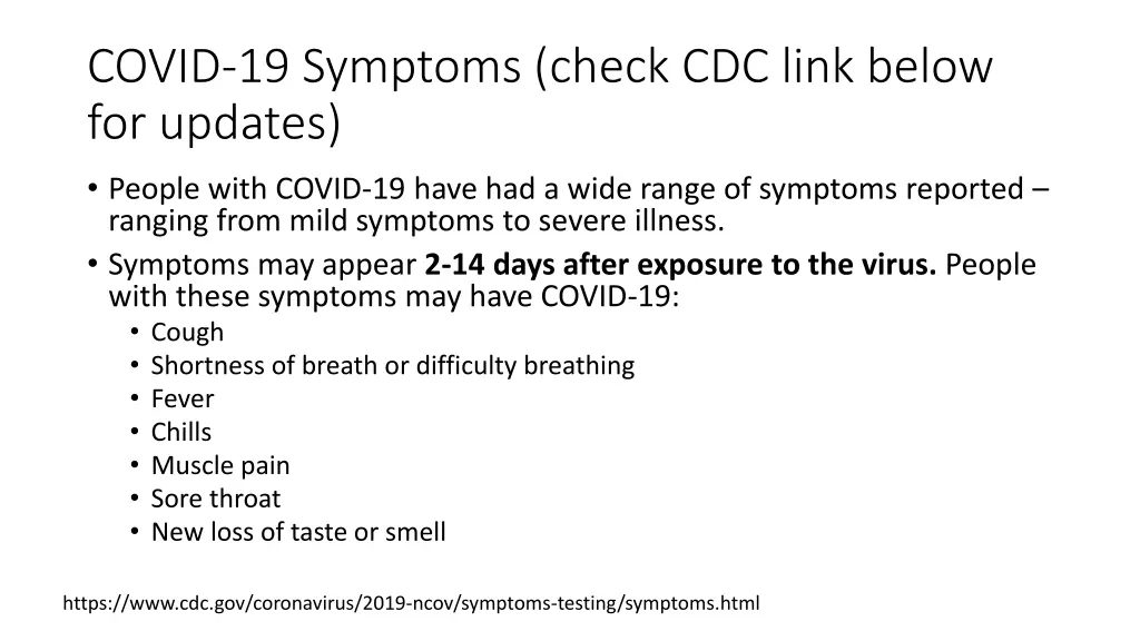 covid 19 symptoms check cdc link below for updates