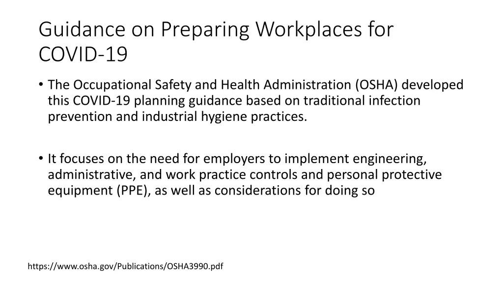 guidance on preparing workplaces for covid 19 1