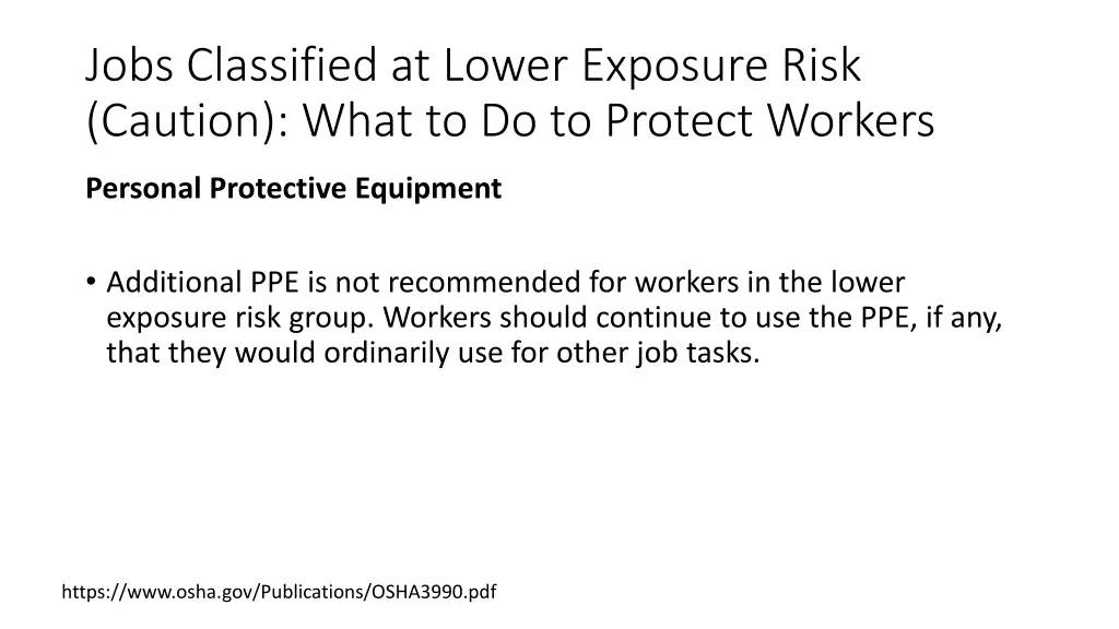 jobs classified at lower exposure risk caution 2