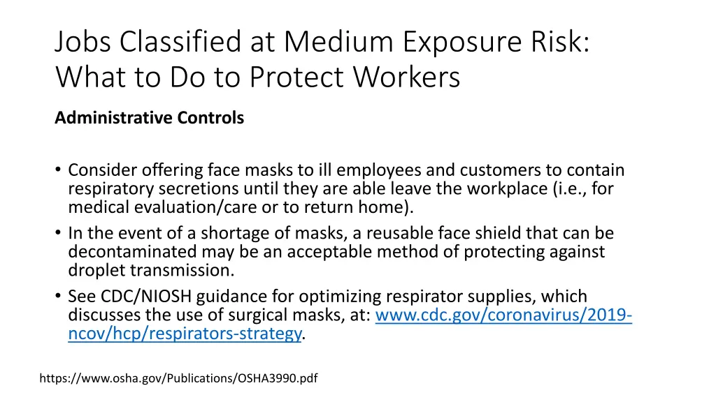 jobs classified at medium exposure risk what 1