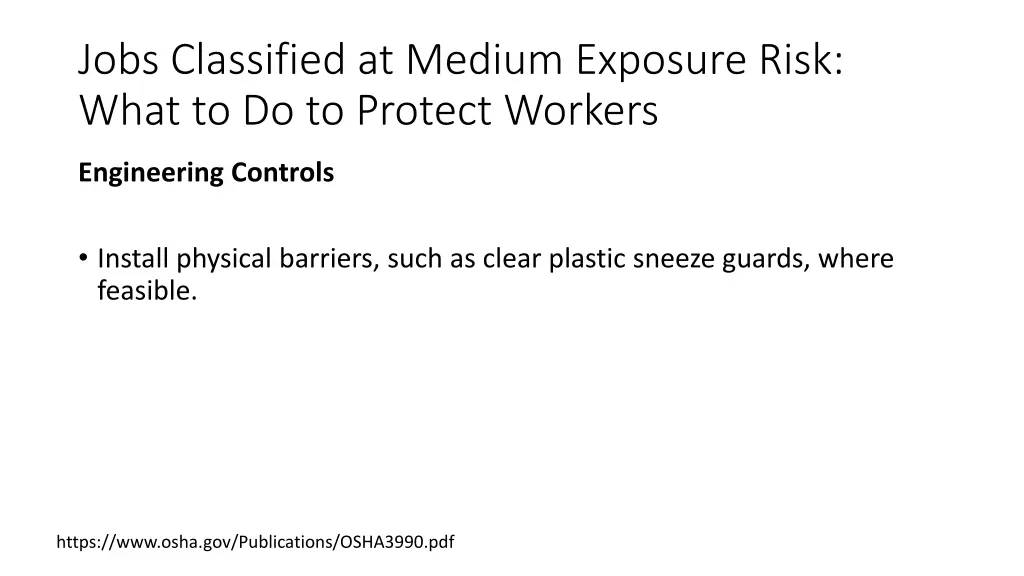 jobs classified at medium exposure risk what