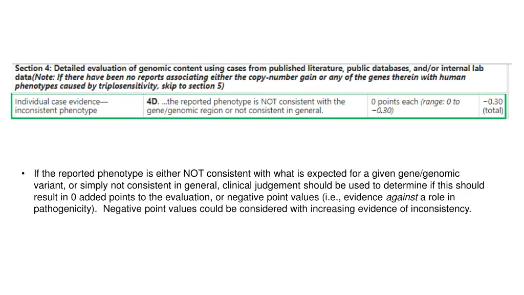 if the reported phenotype is either