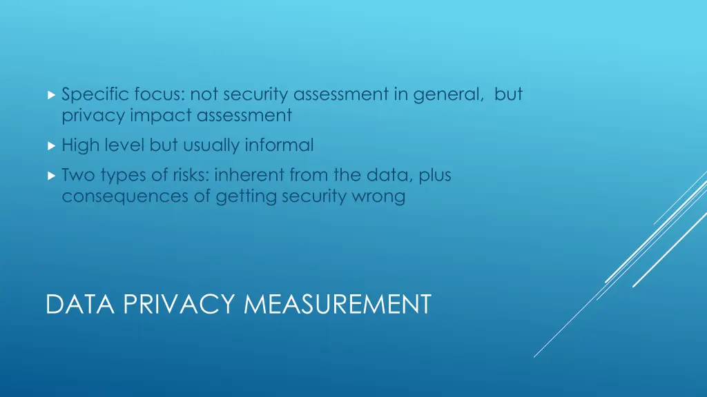 specific focus not security assessment in general