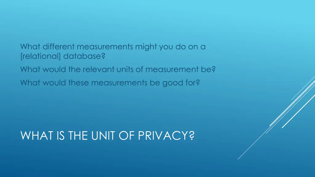 what different measurements might 1