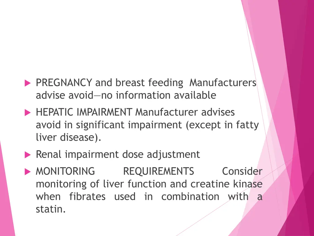 pregnancy and breast feeding manufacturers advise