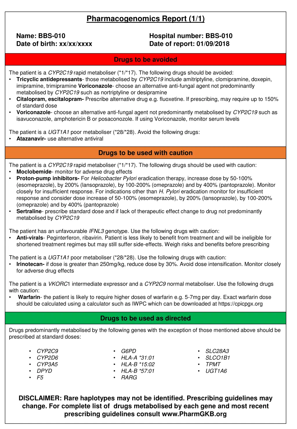 pharmacogenomics report 1 1 7