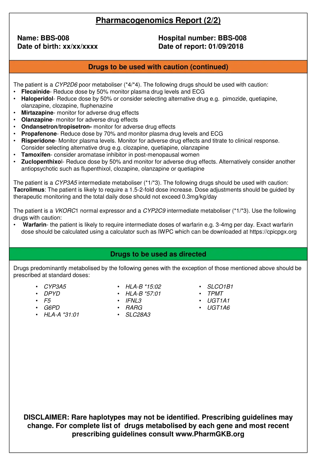 pharmacogenomics report 2 2 1