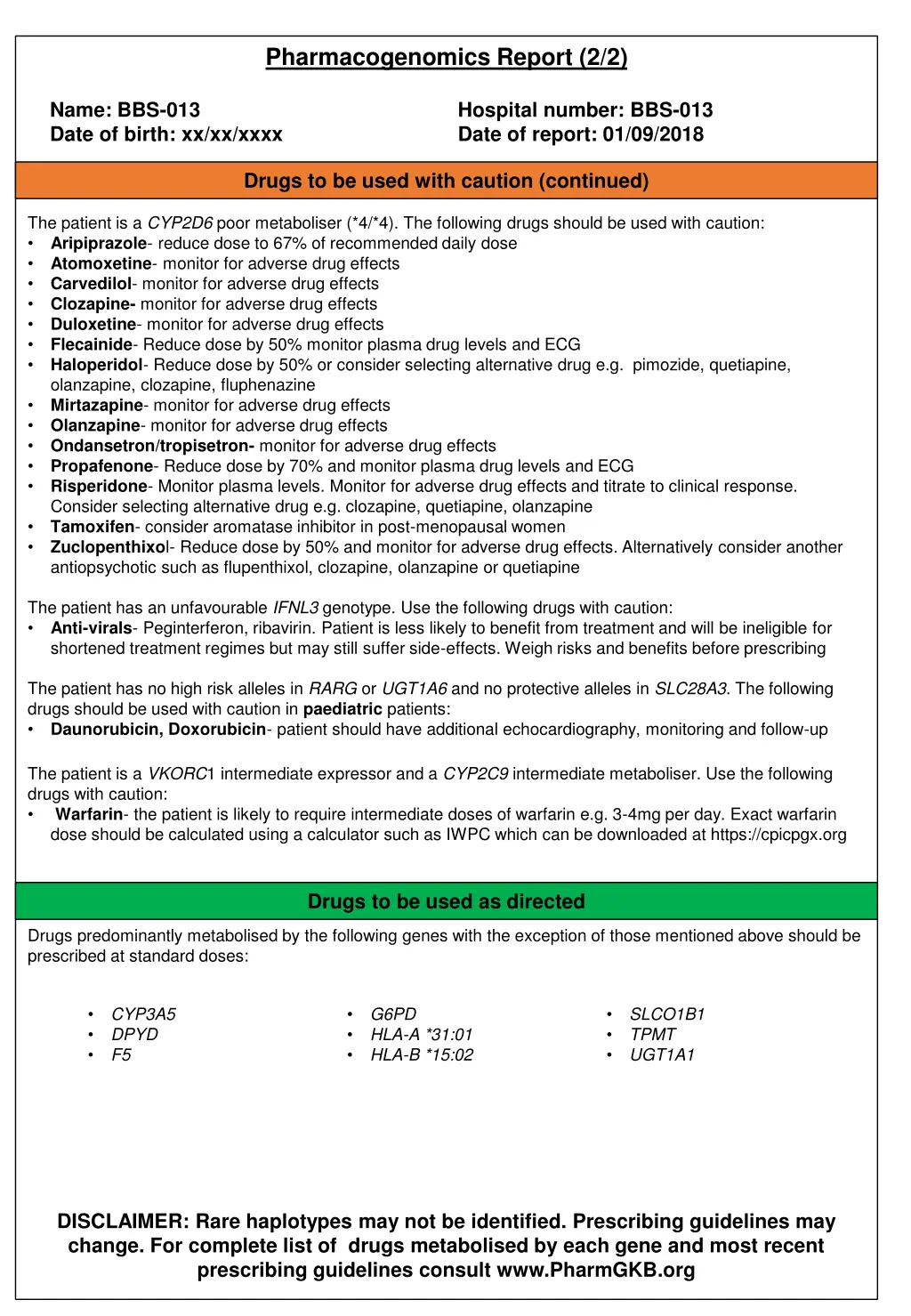 pharmacogenomics report 2 2 2