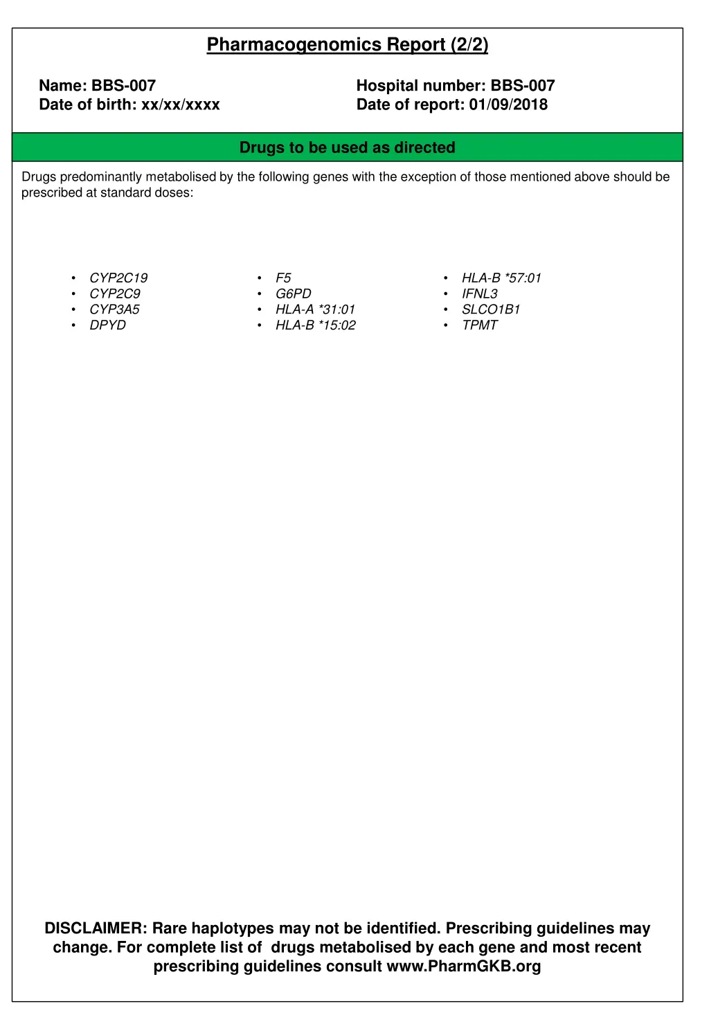 pharmacogenomics report 2 2