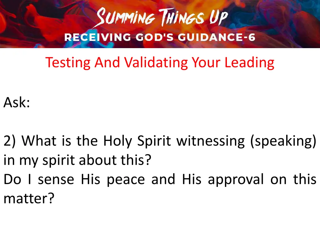 testing and validating your leading 2