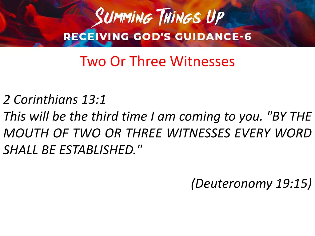 two or three witnesses