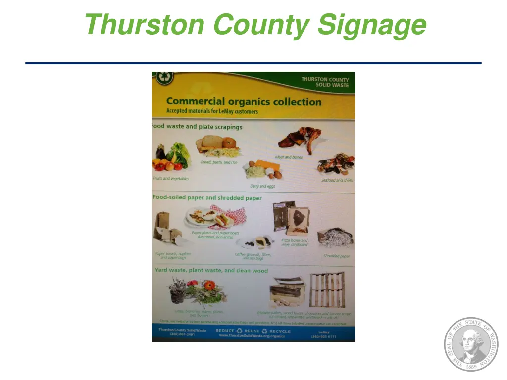 thurston county signage