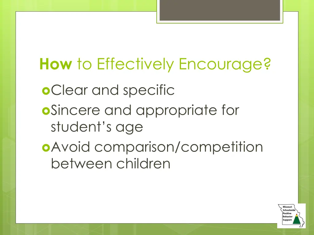 how to effectively encourage