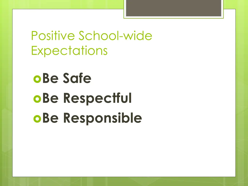 positive school wide expectations