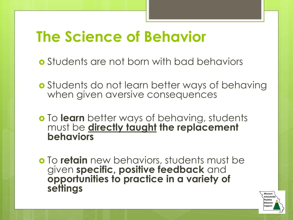 the science of behavior