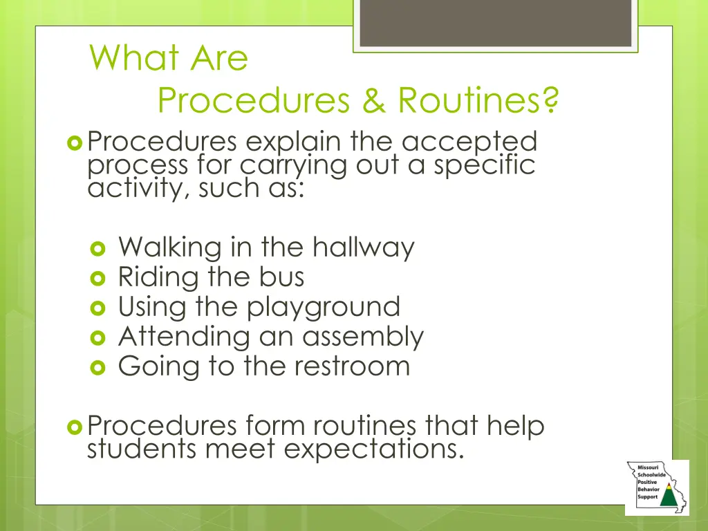 what are procedures routines procedures explain