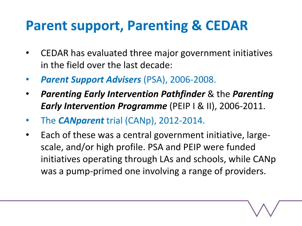 parent support parenting cedar