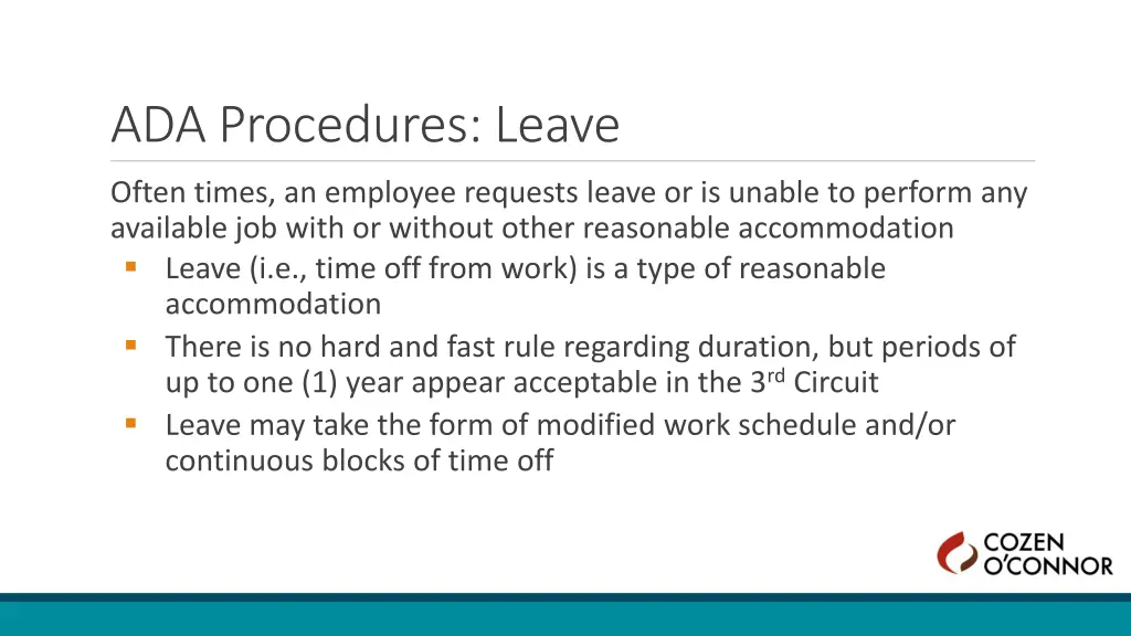 ada procedures leave