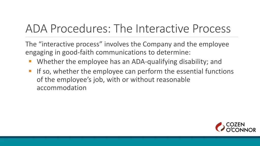 ada procedures the interactive process