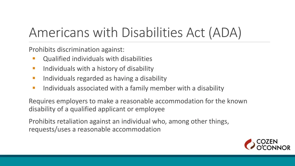 americans with disabilities act ada