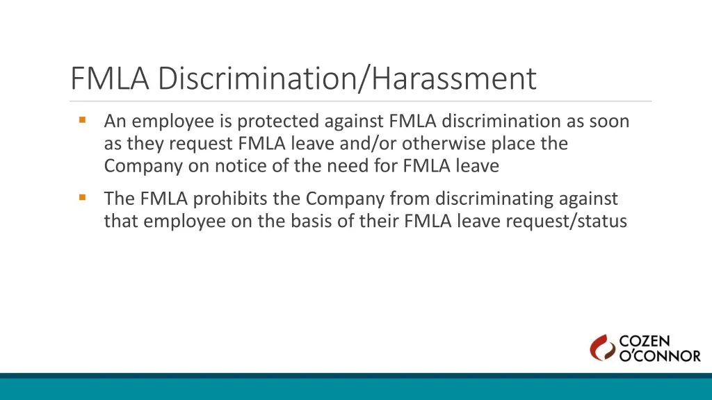 fmla discrimination harassment