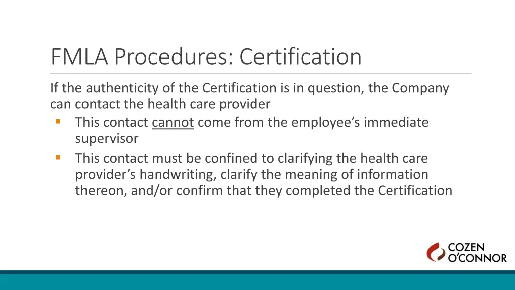 fmla procedures certification 2