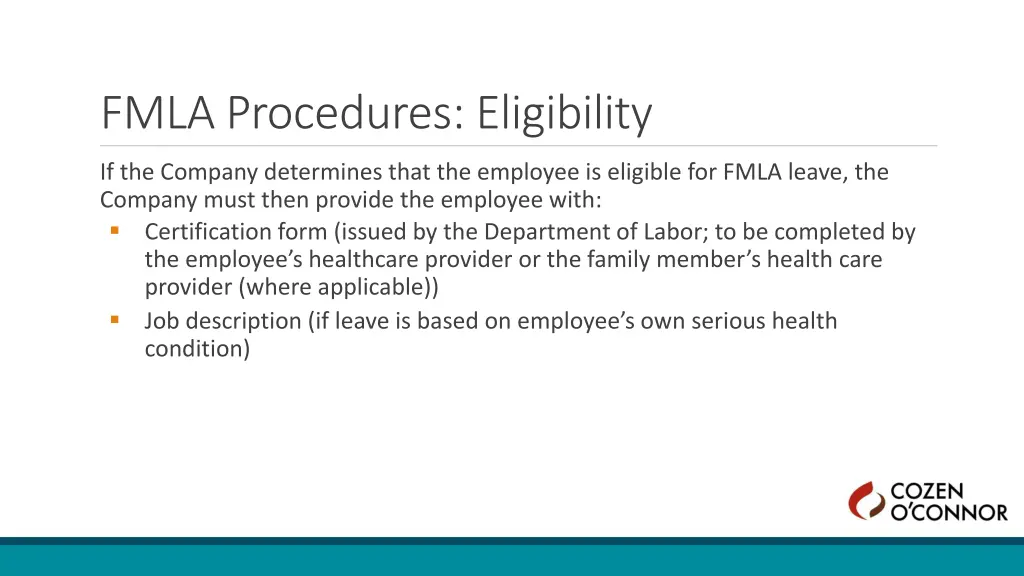 fmla procedures eligibility 1