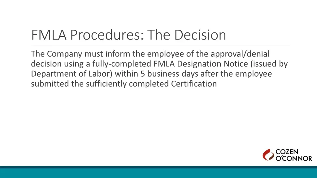 fmla procedures the decision