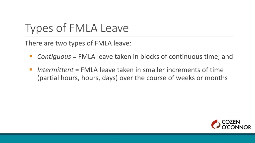 types of fmla leave