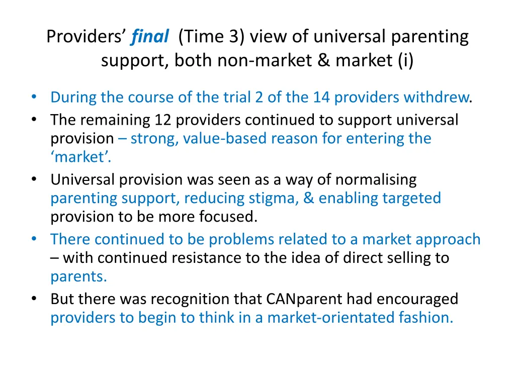 providers final time 3 view of universal